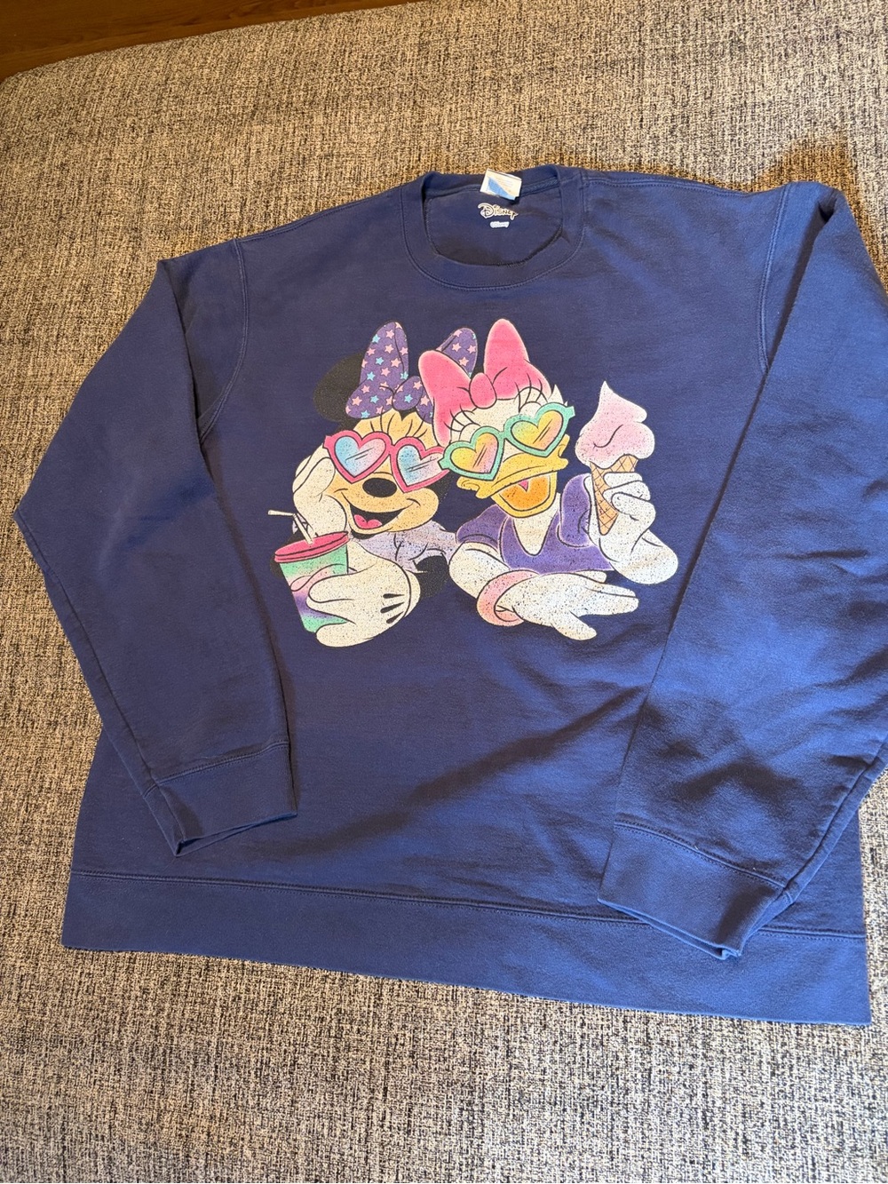 Disney Navy Sweatshirt with Minnie & Daisy Heart Sunglasses